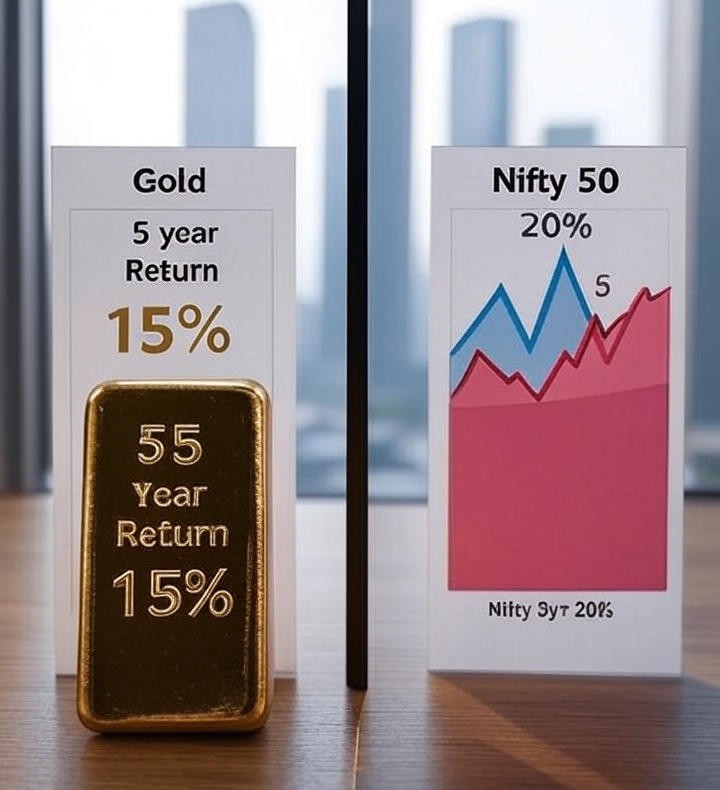 Gold vs Nifty 50: Where Should You Invest ₹5 Lakh for Higher 5-Year Returns?